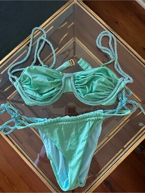 Baobab Collection Mint Green Rope-Detail Bikini